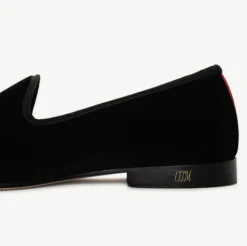 Men's Black Velvet Slipper II