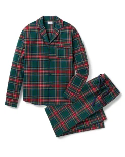 Men’s Brushed Twill Pajama Set in Kensington Tartan