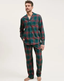 Men’s Brushed Twill Pajama Set in Kensington Tartan