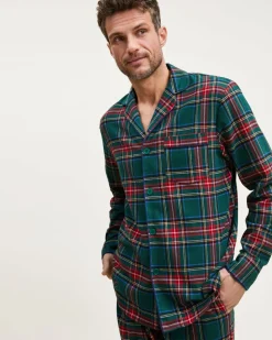 Men’s Brushed Twill Pajama Set in Kensington Tartan