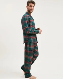 Men’s Brushed Twill Pajama Set in Kensington Tartan