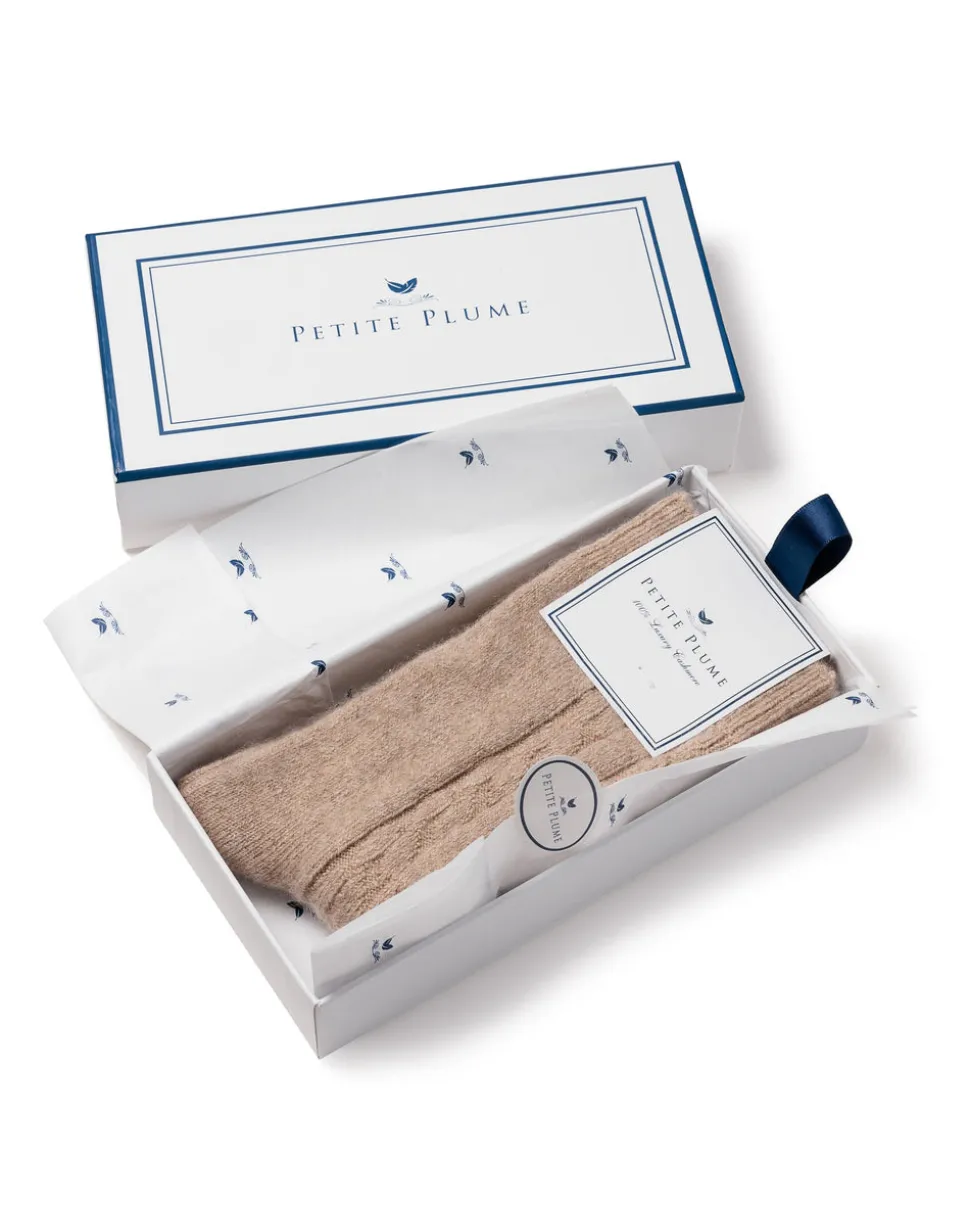 Men’s Cashmere Socks in Beige