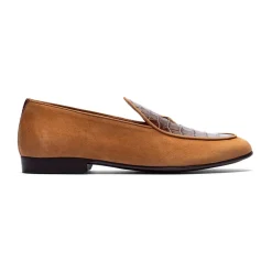 Men's Cognac Croc Milano Loafer
