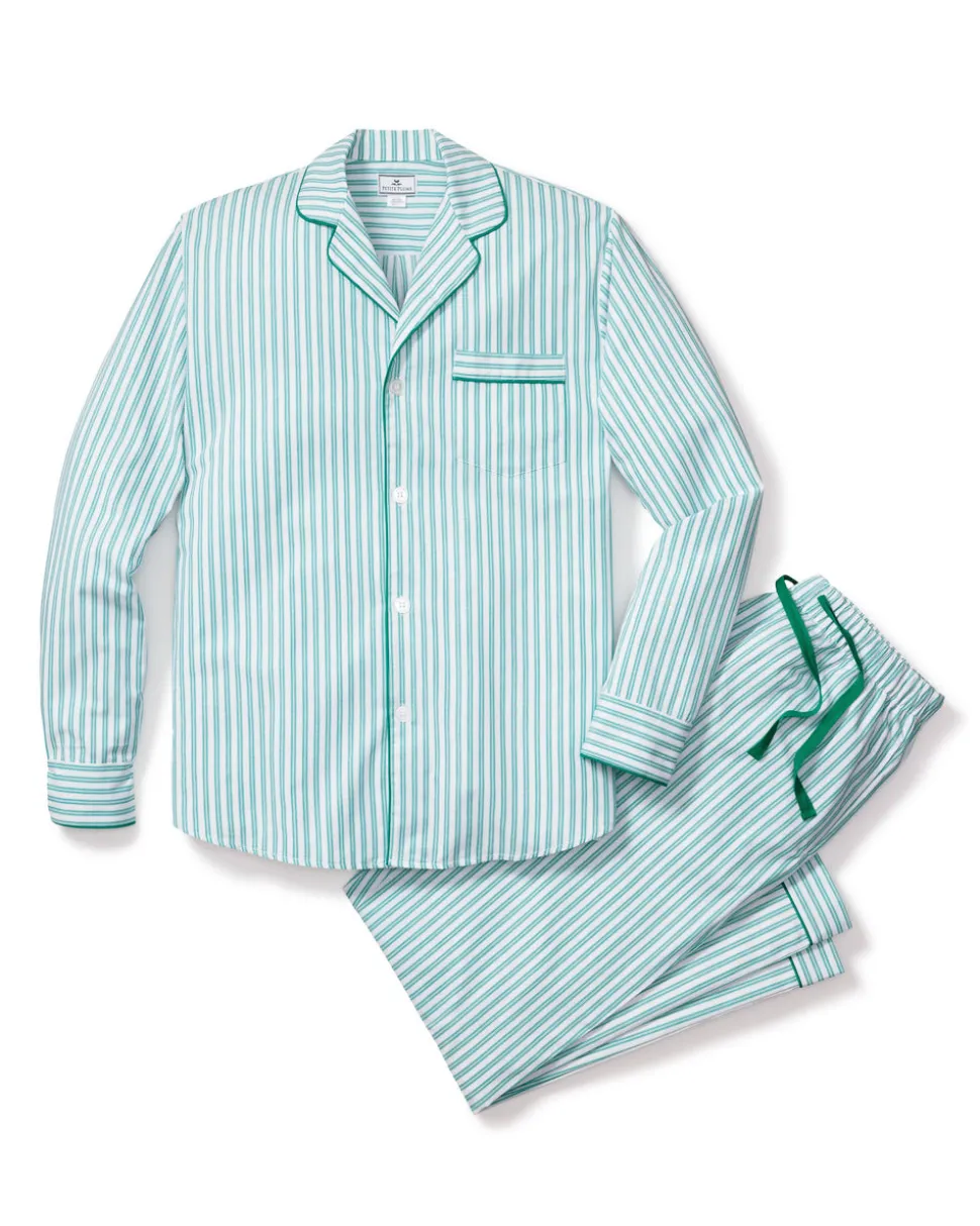 Men’s Emerald Ticking Pajama Set