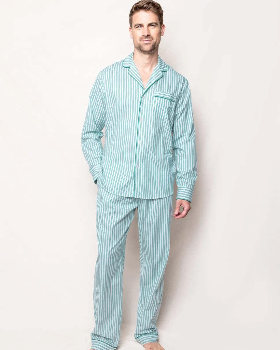 Men’s Emerald Ticking Pajama Set
