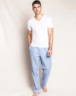 Men’s French Blue Seersucker Pants