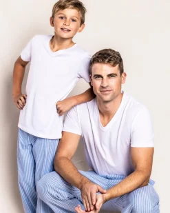 Men’s French Blue Seersucker Pants