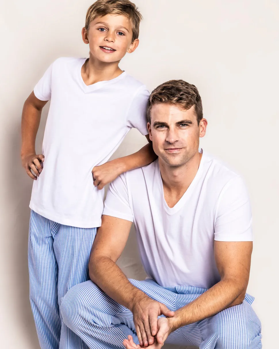 Men’s French Blue Seersucker Pants