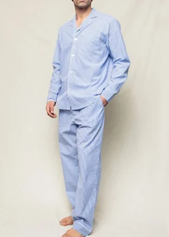 Men’s French Blue Seersucker Pajama Set
