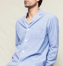 Men’s French Blue Seersucker Pajama Set
