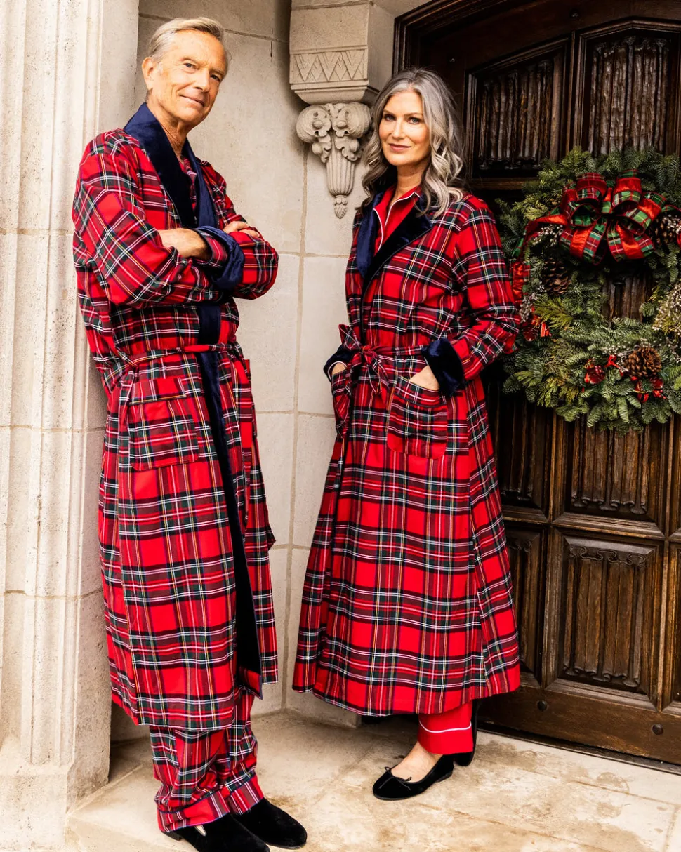 Men’s Imperial Tartan Velvet Robe