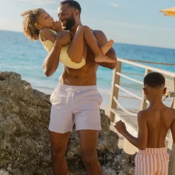 Men's Lavender Stripe Boardie