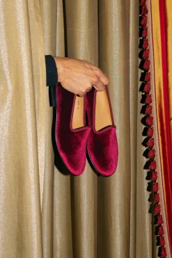 Men's Merlot Velvet Slipper II