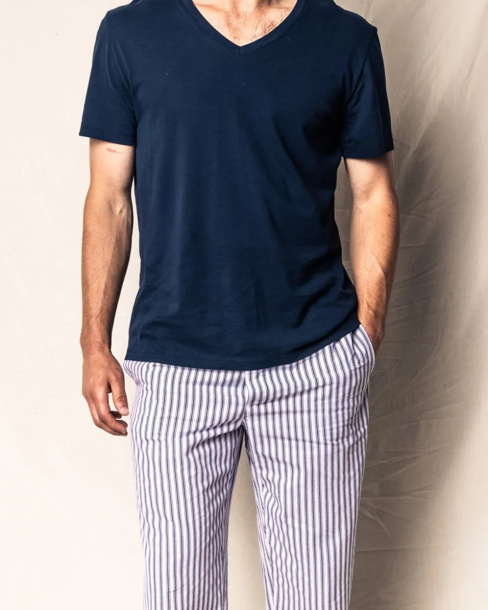 Men’s Navy French Ticking Pants