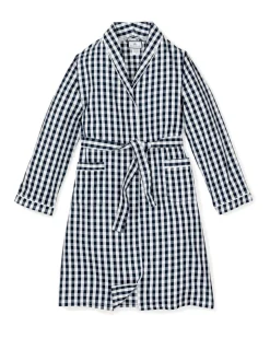 Men’s Navy Gingham Robe