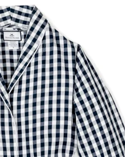 Men’s Navy Gingham Robe