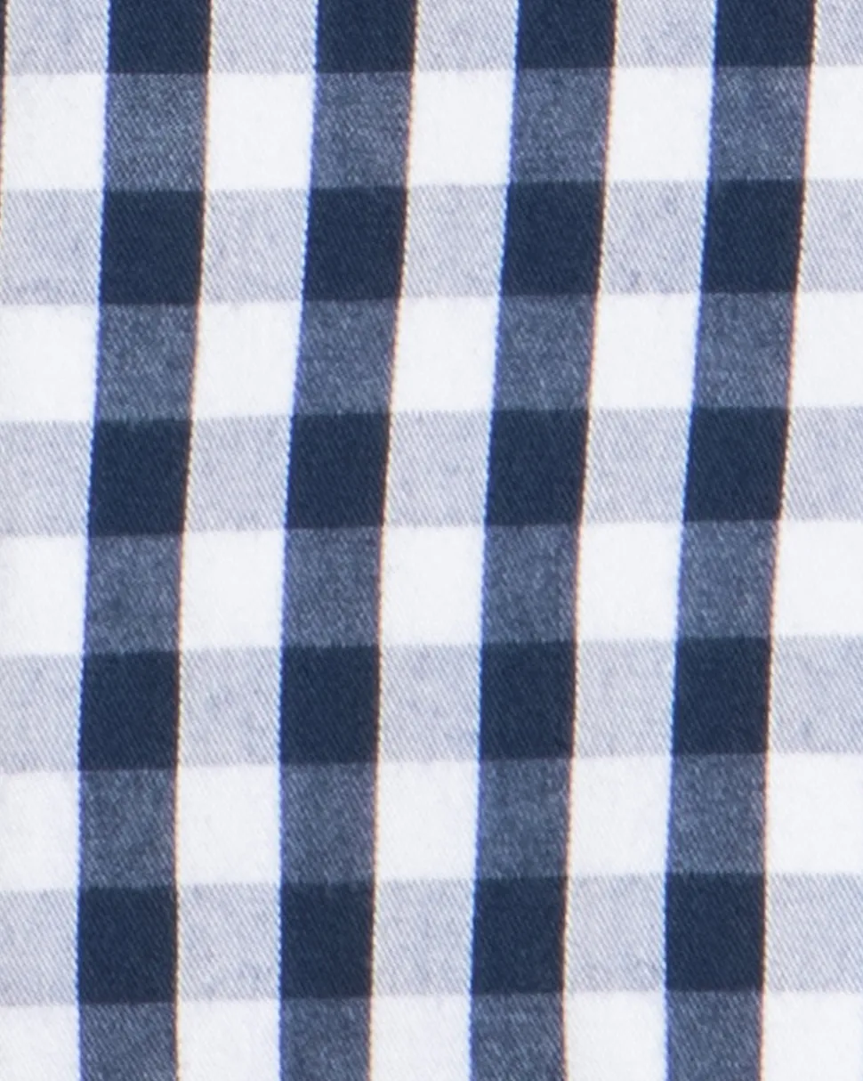 Men’s Navy Gingham Robe