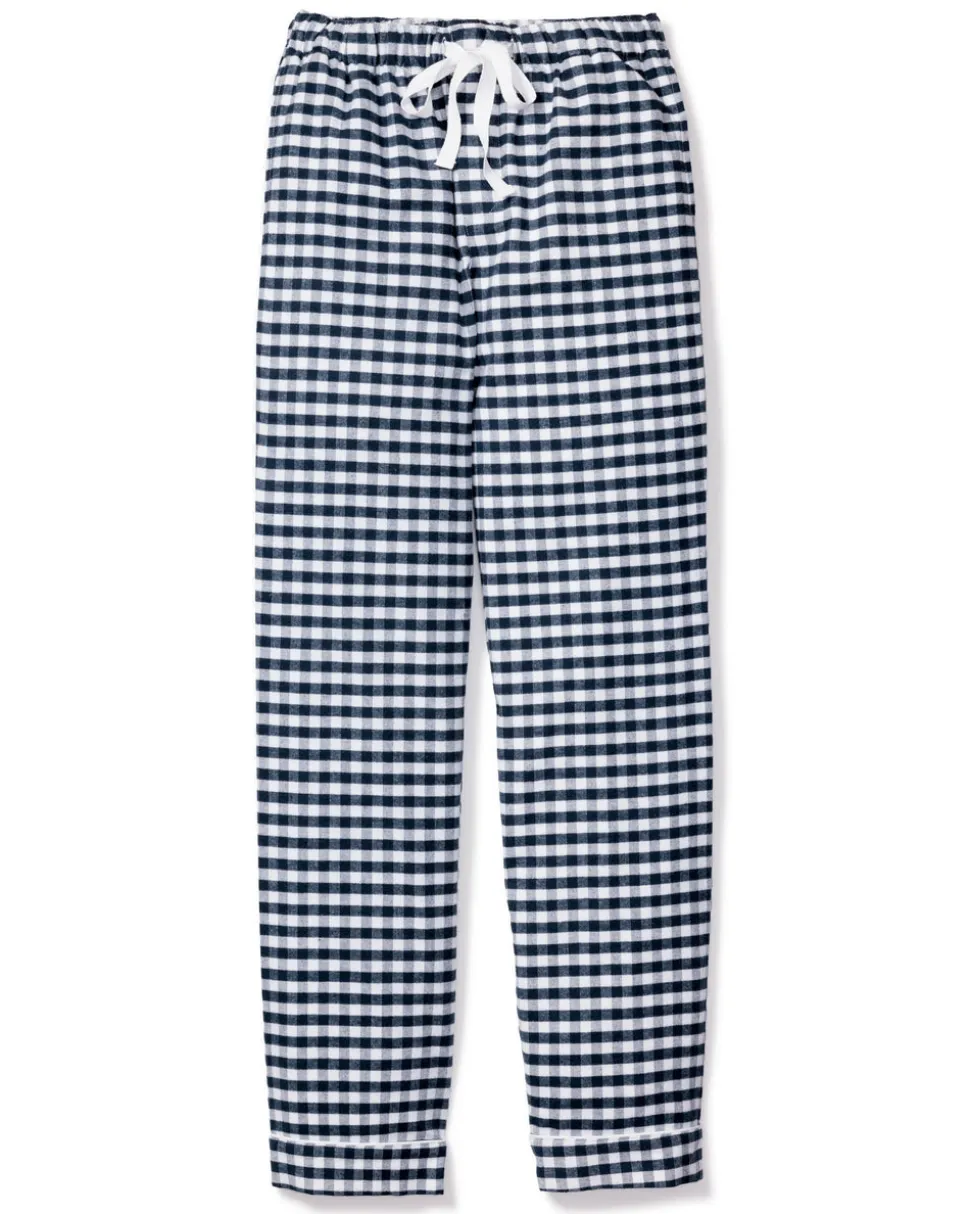 Men’s Navy Gingham Twill Pants