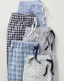 Men’s Navy Gingham Twill Pants