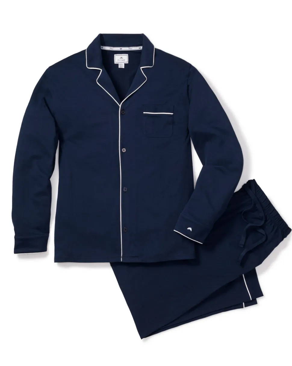 Men's Navy Pima Cotton Pajama Set