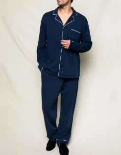 Men's Navy Pima Cotton Pajama Set