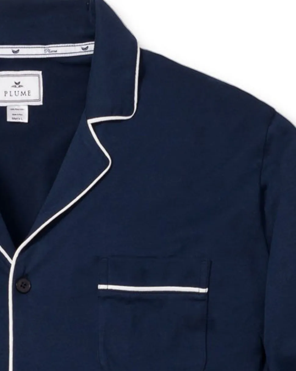 Men's Navy Pima Cotton Pajama Set