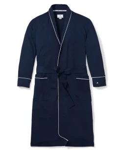 Men’s Navy Pima Cotton Robe