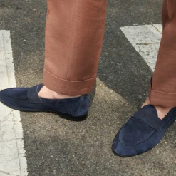 Men's Navy Suede Centesimo