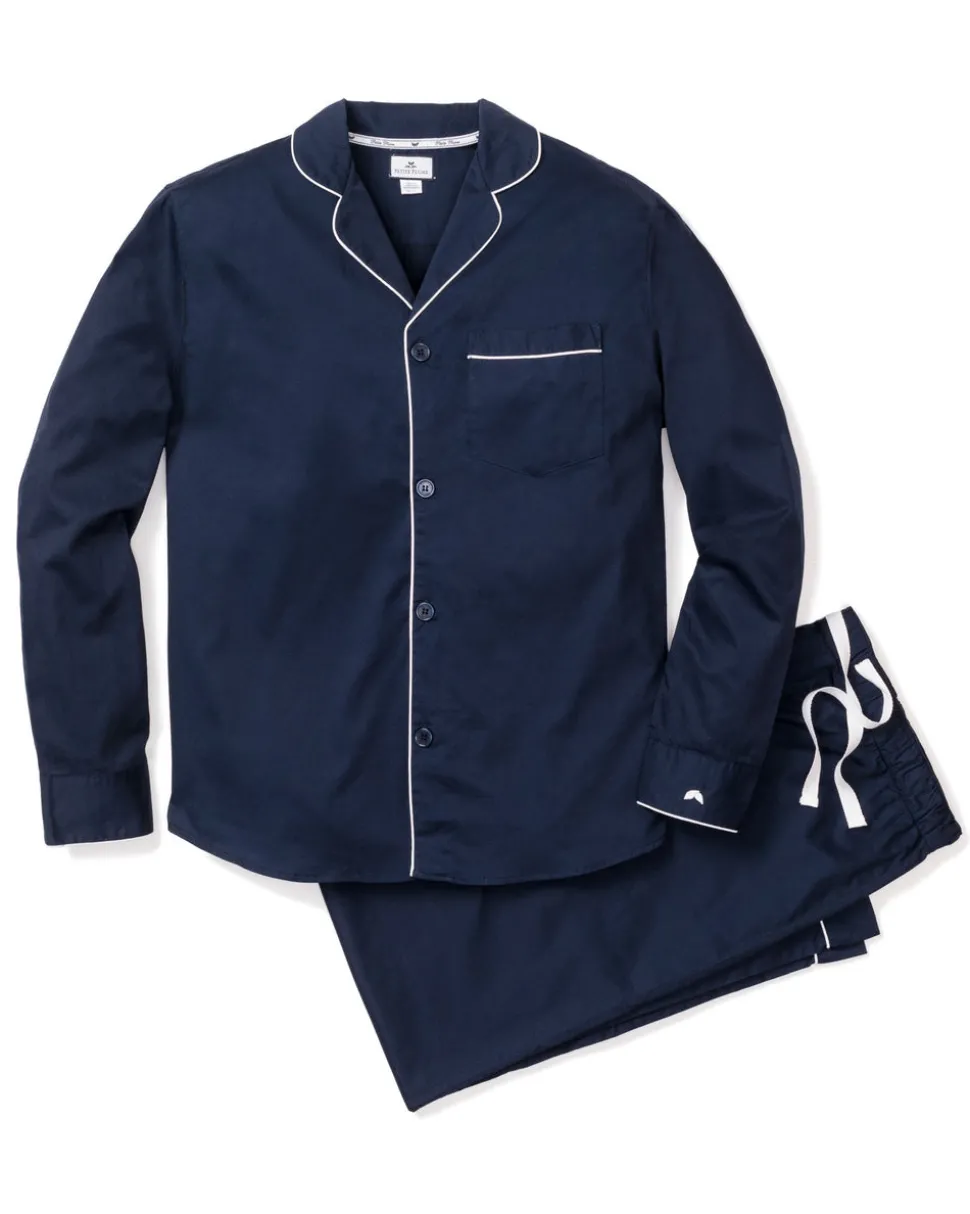 Men’s Navy Twill Pajama Set