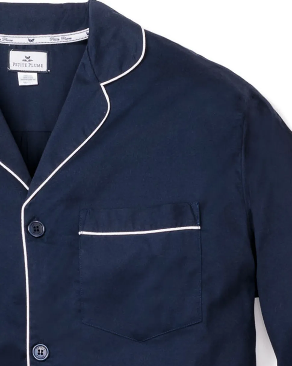 Men’s Navy Twill Pajama Set