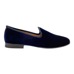 Men's Navy Velvet Slipper II