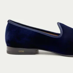Men's Navy Velvet Slipper II
