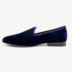 Men's Navy Velvet Slipper II