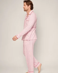 Men’s Pima Pajama Set in Antique Red Ticking