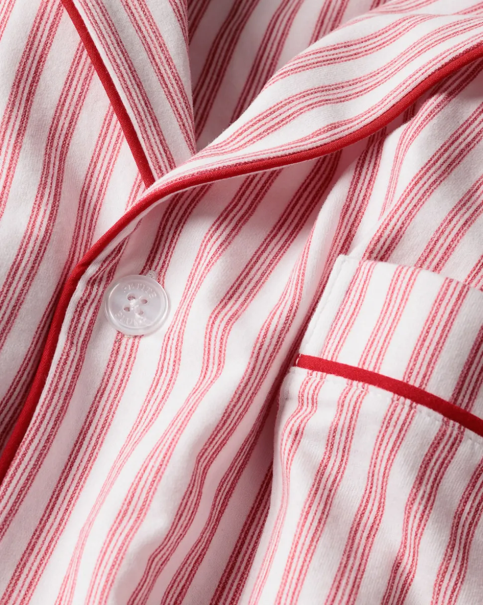 Men’s Pima Pajama Set in Antique Red Ticking