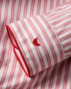 Men’s Pima Pajama Set in Antique Red Ticking