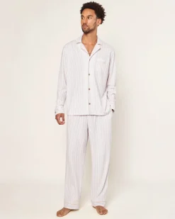 Men’s Pima Pajama Set in Camel Ticking