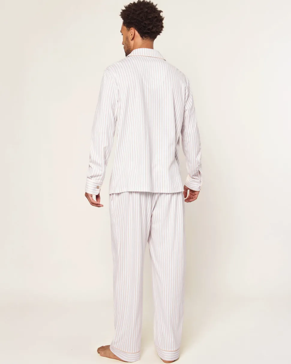 Men’s Pima Pajama Set in Camel Ticking