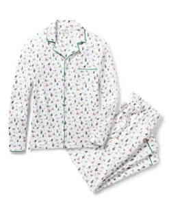 Men’s Pima Pajama Set in Merry Meow