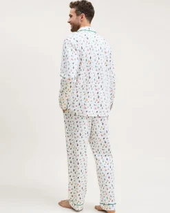 Men’s Pima Pajama Set in Merry Meow