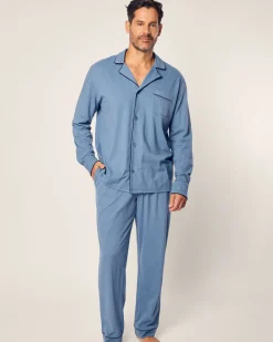 Men’s Pima Pajama Set in Mystique Blue
