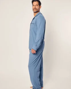 Men’s Pima Pajama Set in Mystique Blue