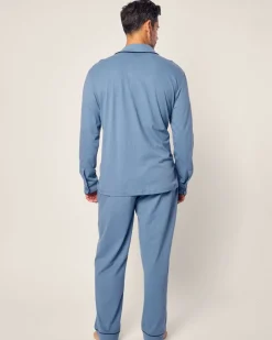 Men’s Pima Pajama Set in Mystique Blue