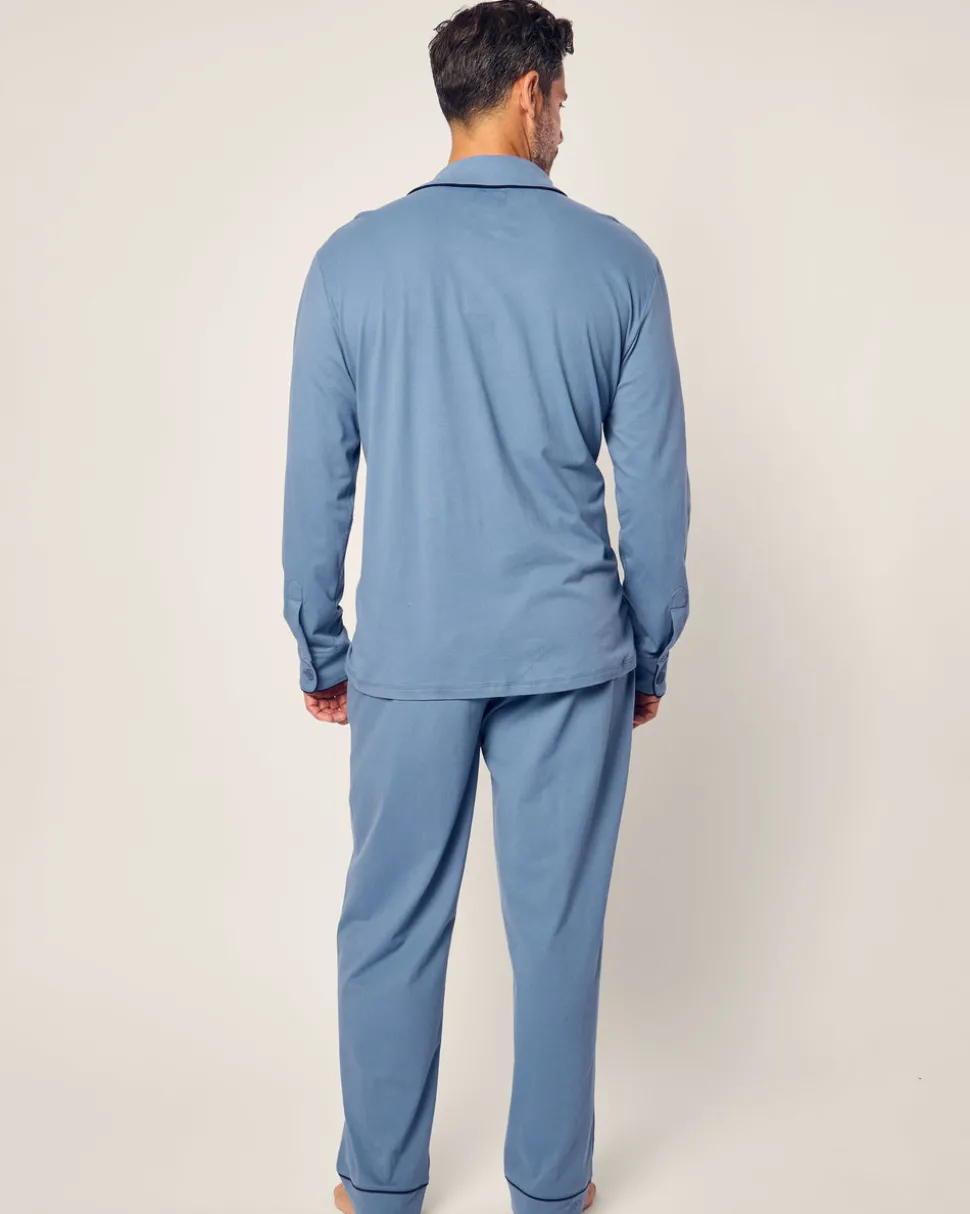 Men’s Pima Pajama Set in Mystique Blue