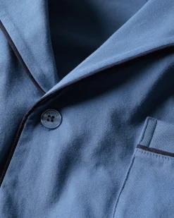 Men’s Pima Pajama Set in Mystique Blue