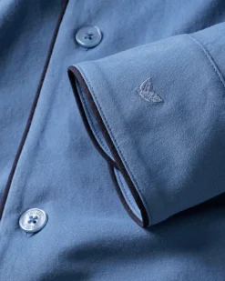 Men’s Pima Pajama Set in Mystique Blue