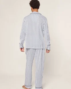 Men’s Pima Pajama Set in Navy French Ticking