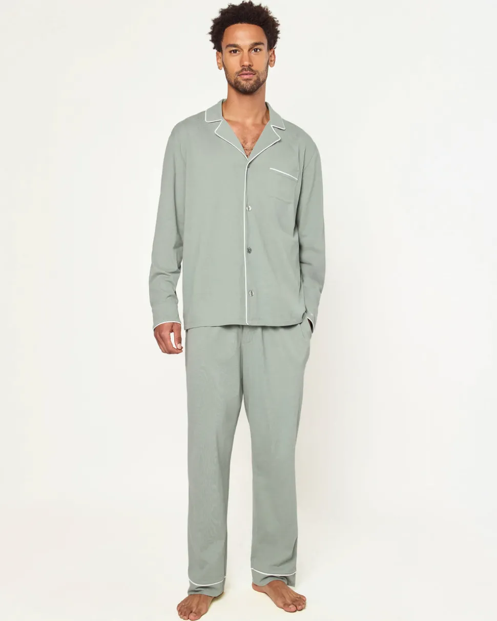 Men’s Pima Pajama Set in Sage