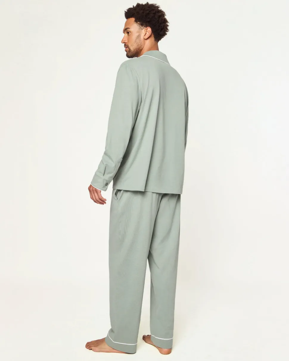 Men’s Pima Pajama Set in Sage