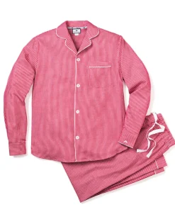 Men’s Red Mini Gingham Pajama Set